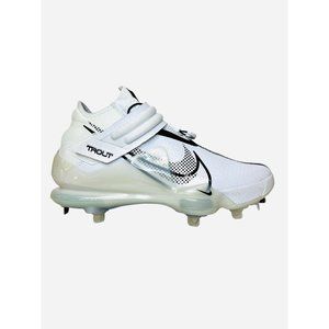 Nike Force Zoom Trout 7 White Black Baseball Cleats CI3134-102 Mens Size 12